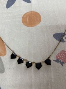 Geometric Black Stone Necklace
