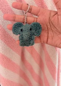 Cute Crochet baby Elephant Keychain