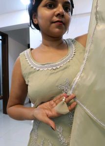 designer Pastel Green Kurta Set