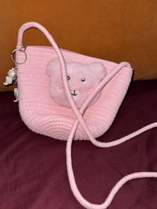 Cute Pink Bear Crossbody Bag