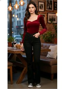 Flared Black Jeans | Size 26in