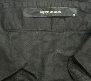 office siren black fitted shirt