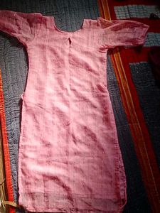Elegant Pink Organza Kurti Top