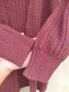 Cozy Coffee brown Longline Cardigan