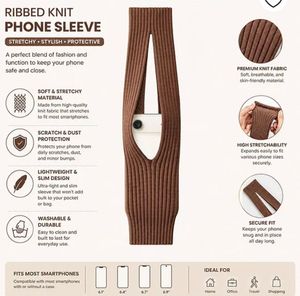 iPhone Pocket Sleeve Brown Ribbed Leggings