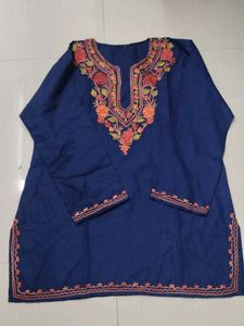 Kashmiri Embroidered Blue Kurta 💙