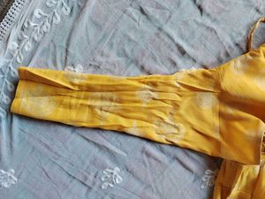 Yellow Printed Kurta Set