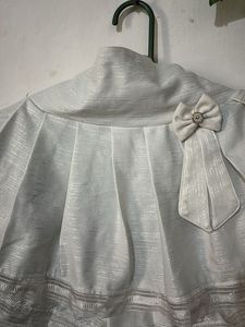 Sparkling White Pleated Skirt