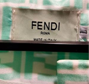 Fendi Faded FF Pattern Long Bomber Jacket