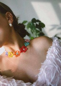 pink beaded necklaces