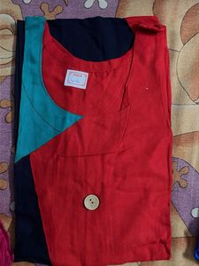 Colorblock Cotton Kurta | S | 4 patterns