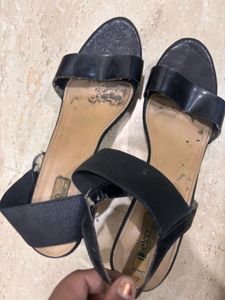 Black Delco Heeled Sandals