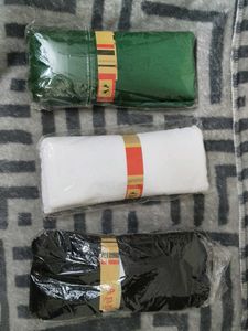 Set of 3 Leggings - Green, White, Black