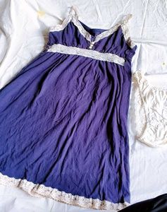 Comfy Navy Blue Nightgown