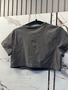 H&amp;M Grey Cropped T-Shirt, L Size- 38