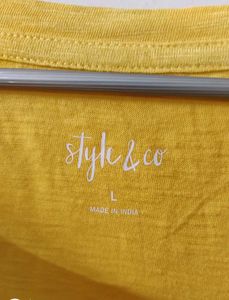 STYLE &amp; CO.'S BRAND NEW YELLOW T-SHIRT