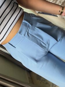 Light Blue Cotton korion Pants