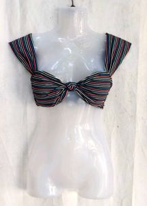22810. Striped Bikini Top
