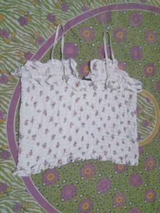 Cute Smocked Floral Crop Top