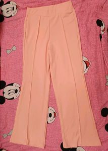 Peach Flared Trousers