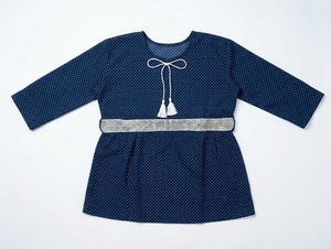 Stylish Blue Kurta with Tassels
