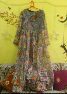 Flowy Butterfly Print Maxi Dress
