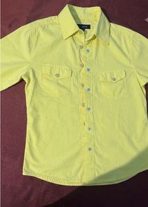 Classic Yellow Button-Up Shirt