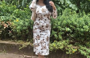 Floral Print Long Sleeve Dress