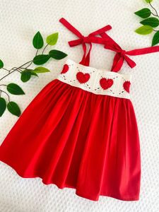 Crochet Red Heart Baby Dress