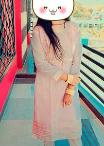 Light Pink Organza Kurti