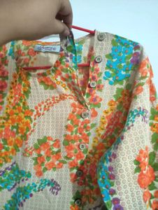 Vibrant Floral Print Kurta