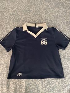 Navy Blue "85" Sporty Polo Shirt