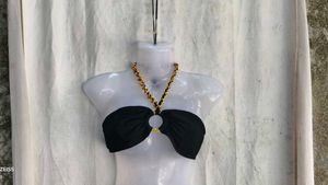 12410. Chic Bikini Top with Gold Chain