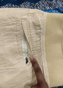 Linen Blend Cropped Pants
