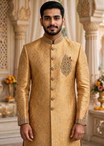 Sherwani  With Shoes Only One Time Wear