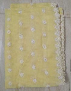 New Yellow Chikankari Dupatta with Lace