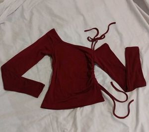 Y2K Asymmetrical Long Sleeve Top
