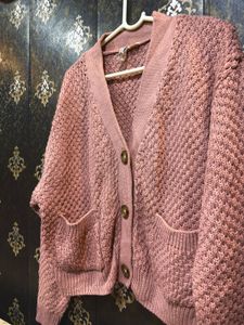 Mauve Knit Cardigan