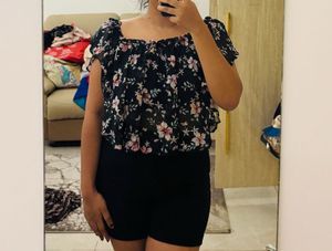 flowy mesh top with lining