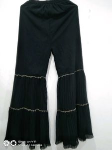 Sparkling Black Sequined shrara suit set for girls
