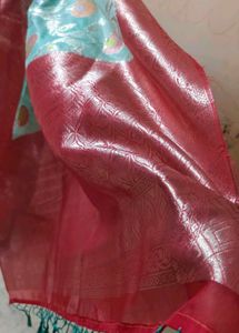 organza 🔥 beautiful 🤩 saree with blouse