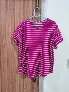 Jockey Striped Magenta T-Shirt