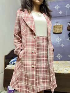 ✨ Meraki Plaid Co-ord Set with Coat ✨