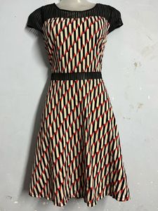 Pintrest Geometric Print Fit &amp; Flare Dress
