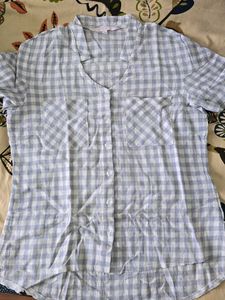 Cozy Plaid Pajama Top