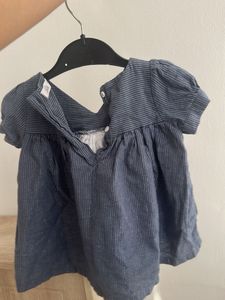 Cute Blue Striped Baby Dress