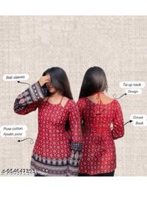Ajrakh Print Corset Back Kurti