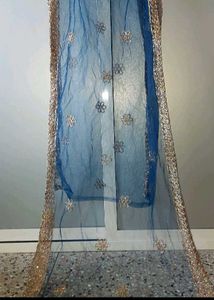 Royal Blue &amp; Gold Embroidered Lehenga Choli