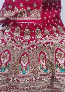 Exquisite Red Embroidered Lehenga Set