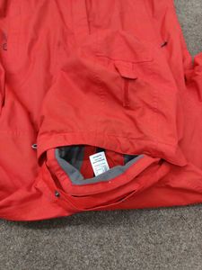 Red Hooded Rain Jacket